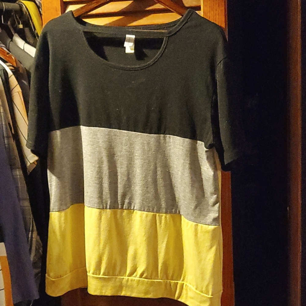Fall Color Block,  Chest Cutout, Tunics, XL